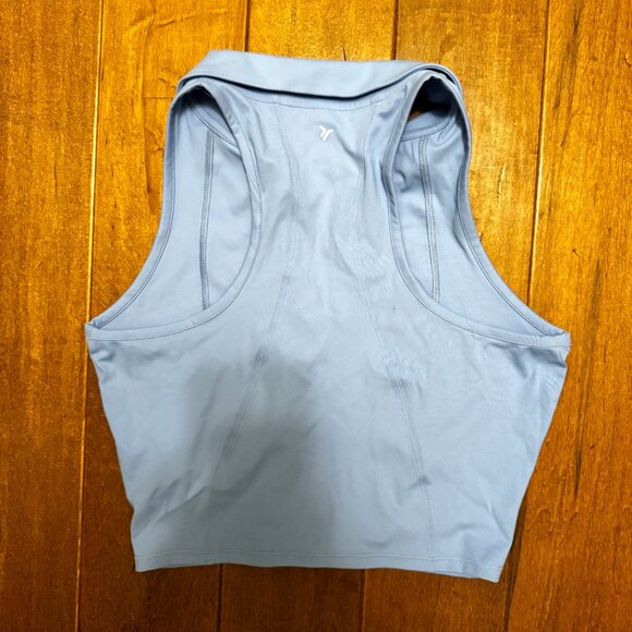 NWT Old Navy Active Blue Zip Front Racerback Top – Size M – Preppy Golf Vibes - Picture 3 of 8